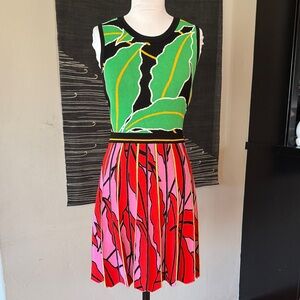 DIANE VON FURSTENBERG - Vibrant Mixed-Print Sleeveless Knit Dress
